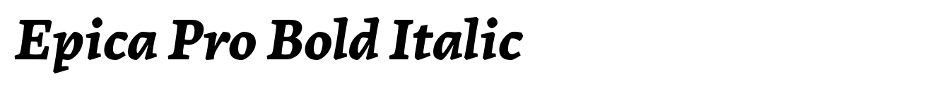 Epica Pro Bold Italic